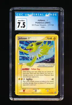 JOLTEON 2007 POKEMON EX POWER KEEPERS GOLD STAR #101/108 HOLO CGC 7.5 NEAR MINT+ - Image 1