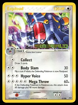 Exploud 3/106 Reverse Holo | LP | Emerald | Pokemon TCG - VINTAGE 2005 - Image 1