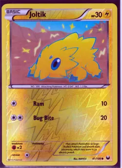 2012 POKEMON JOLTIK 41/108 DARK EXPLORERS - REVERSE HOLO- COMMON- NM (J41A) - Image 1