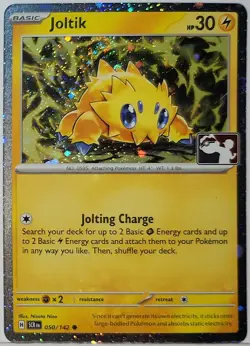 Fart Swirl 🌀 Joltik 050/142 Cosmos Holo Bleed Error Rare Pokemon TCG ✨ Play - Image 2