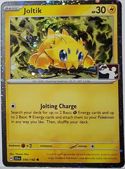 Fart Swirl 🌀 Joltik 050/142 Cosmos Holo Bleed Error Rare Pokemon TCG ✨ Play - Image 3