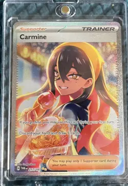 Pokemon Carmine 217/167 SV06 Twilight Masquerade Illustration Rare Full Art Holo - Image 1