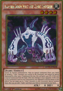 1X NM Indiora Doom Volt the Cubic Emperor - MVP1-ENG38 - Gold Rare 1st Ed yugioh - Image 1