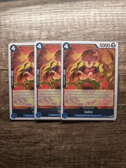 ✅ 3x OP10-049 Sabo : Rare English One Piece TCG Card : OP10: Royal Blood - Image 1
