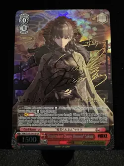 Weiss Schwarz Nikke Resplendent Cherry Blossom Sakura NIK/S117-E061SP SP Signed - Image 1