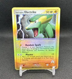 Team Aqua's Electrike 27/95 Reverse Holo Pokemon Card EX Team Magma vs Team Aqua - Image 1