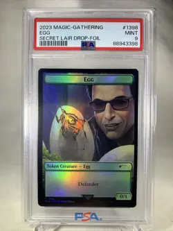 Egg - Rainbow Foil Token SLU NM MTG PSA 9 Mint Secret Lair Magic Jurassic Park - Image 1