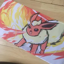 Flareon Rubber Playmat Play Mat For Tcg Trading Card Game Pokemon Mouse Pad - Image 1