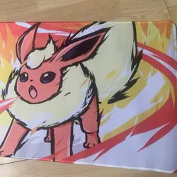 Flareon Rubber Playmat Play Mat For Tcg Trading Card Game Pokemon Mouse Pad - Image 3