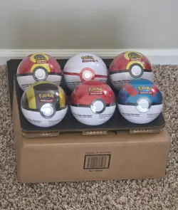 6 x Pokemon TCG Pokeball Tins - 18 Booster Packs Factory Sealed Costco IN HAND - Image 2