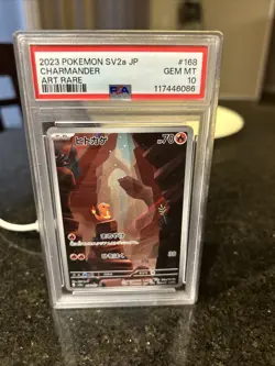 2023 POKEMON JAPANESE SV2A-POKEMON 151 ART RARE #168 CHARMANDER PSA 10 - Image 1