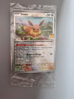 Eevee Pokemon Day Stamped Sealed Promo Card 074/131 2025 Exclusive Holo OPENED - Image 2