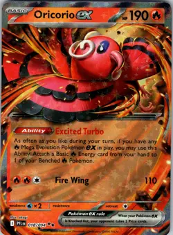 Oricorio ex 018/094 ME02: Phantasmal Flames Pokemon TCG NM - Image 1
