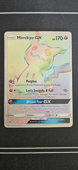 Pokemon TCG Mimikyu GX Lost Thunder 226/214- Rainbow Secret Rare - Image 1