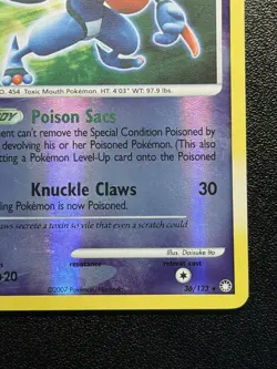 Toxicroak 36/123 Reverse Holo DP Mysterious Treasures Pokemon Card - Image 5