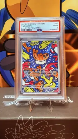 PSA MINT 9 2024 Pokemon Twilight Masquerade Tatsugiri Illustration Rare, 186/167 - Image 1