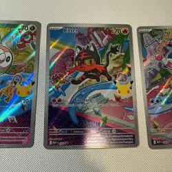 Pokemon TCG First Partner Illustration Collection Series 1 Gen 7 Alola Starters - Image 3