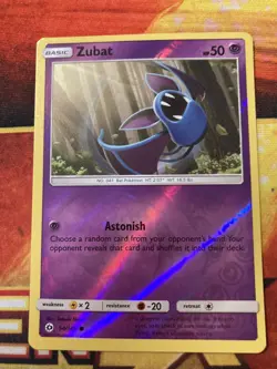 Pokemon Zubat - 54/149 - Common - Reverse Holo NM-Mint Sun & Moon Base Set - Image 1
