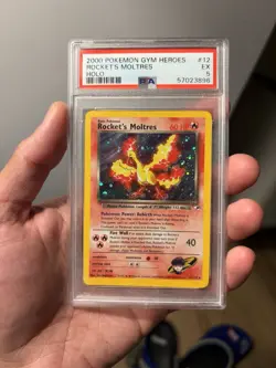 2000 Pokemon Gym Challenge/Gym Heros Rockets Zapdos/Rockets Moltres Holo PSA 5/7 - Image 2
