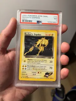 2000 Pokemon Gym Challenge/Gym Heros Rockets Zapdos/Rockets Moltres Holo PSA 5/7 - Image 5