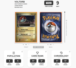 Voltorb 68/92 Reverse Holo | TAG 9 | Ex Legend Maker | POP 1 |Graded Pokemon TCG - Image 5