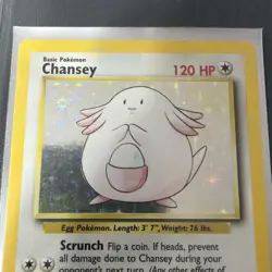 Pokemon Chansey Base Set Holo Rare 120 HP 3/102 Wizards 1999 - Image 5