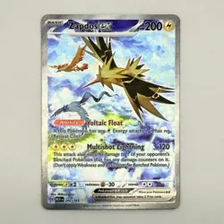 Zapdos ex 202/165 Special Illustration Rare Scarlet and Violet 151 Pokemon TCG - Image 3