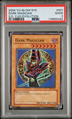 PSA 2 2004 YUGIOH Starter Deck Yugi Evolution Dark Magician SYE-001 Super Rare - Image 1