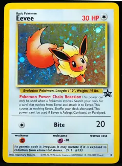 Eevee #11 Black Star Promo NM/M w/ Swirl Pokemon Card - Image 1