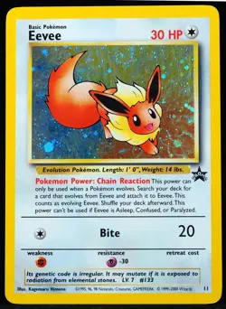 Eevee #11 Black Star Promo NM/M w/ Swirl Pokemon Card - Image 4