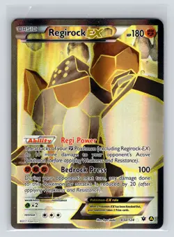 LP Regirock EX 43a/ 124 Alternate Full Art Ultra Rare XY: Fates Collide Pokemon - Image 1