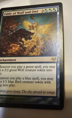 Fable of Wolf and Owl Eventide MTG Magic The Gathering MP - Image 2