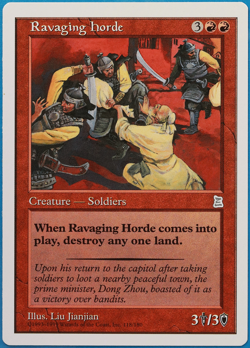 Ravaging Horde Portal Three Kingdoms NM Red Uncommon CARD (494990) ABUGames - Image 1