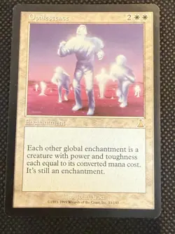 Opalescence urza's destiny Magic the Gathering Rare White Enchantment MtG - Image 1