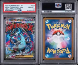 2025 Pokemon Mega Dream EX JPN Mega Charizard X ex #223 Mega Attack Rare PSA 10 - Image 3