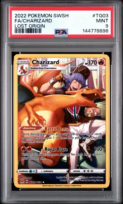 Pokemon TCG Charizard TG03/TG30 SWSH Lost Origin Trainer Gallery - PSA 9 Mint - Image 1
