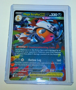 Mega Scrafty EX 135/217 ASC Mega Evolution EX Holo Rare Pokemon Card - Image 2