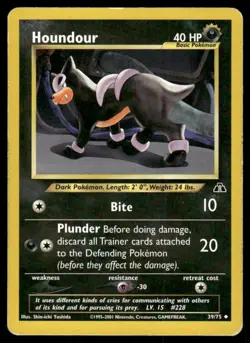 Pokemon Tcg Houndour #39 Pokemon Neo Discovery MP - Image 1