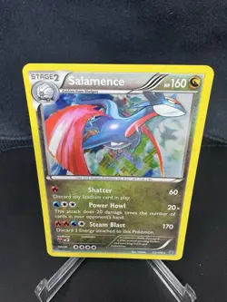 2015 POKEMON ROARING SKIES SALAMENCE 57/108 HOLO RARE MP - Image 1