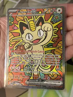 Pokemon Meowth ex 121/088 SIR Perfect Order Pack Fresh Near Mint!!! - Image 2
