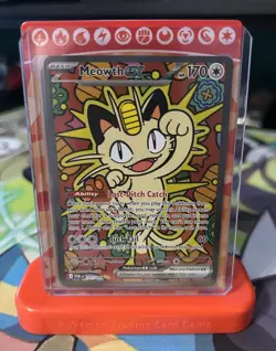 Pokemon Meowth ex 121/088 SIR Perfect Order Pack Fresh Near Mint!!! - Image 3