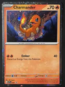 Pokemon Charmander Fart Swirl 🌀 Cosmo Holo 047 Black Star Promo Rare 151 NM - Image 3