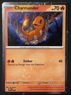 Pokemon Charmander Fart Swirl 🌀 Cosmo Holo 047 Black Star Promo Rare 151 NM - Image 4