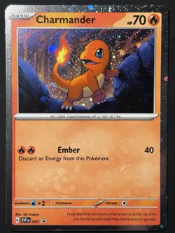 Pokemon Charmander Fart Swirl 🌀 Cosmo Holo 047 Black Star Promo Rare 151 NM - Image 5