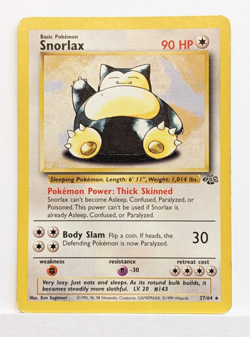 Snorlax 27/64 Unlimited Rare, Jungle Pokemon - Non Holo - LP/MP - Image 1