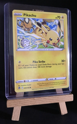 NM | Pokemon TCG | Pikachu 049/195 | Sword & Shield Silver Tempest | Regular - Image 1