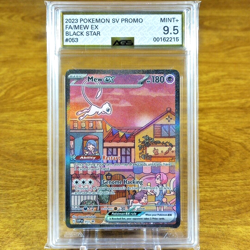 Pokemon Scarlet & Violet Black Star Promo Mew EX 053 AGS Mint+ 9.5 Full Art 2023 - Image 1