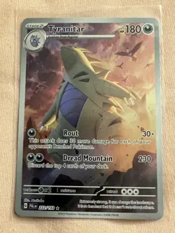Pokemon Tyranitar 222/193 Sv02: Paldea Evolved Illustration Rare Holo - Image 1