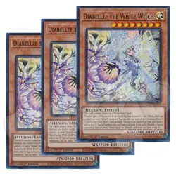 Yugioh - Diabellze the White Witch x 3 - 1st Edition Super Rare NM - Free Holo - Image 1