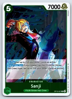 One Piece - OP13-027 - Sanji - Holo R - US Seller - Image 1
